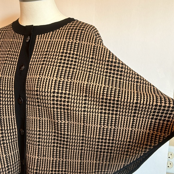 Jones New York Collection Houndstooth Button-Up Women's Caplet Sweater Size 3X - Picture 2 of 10